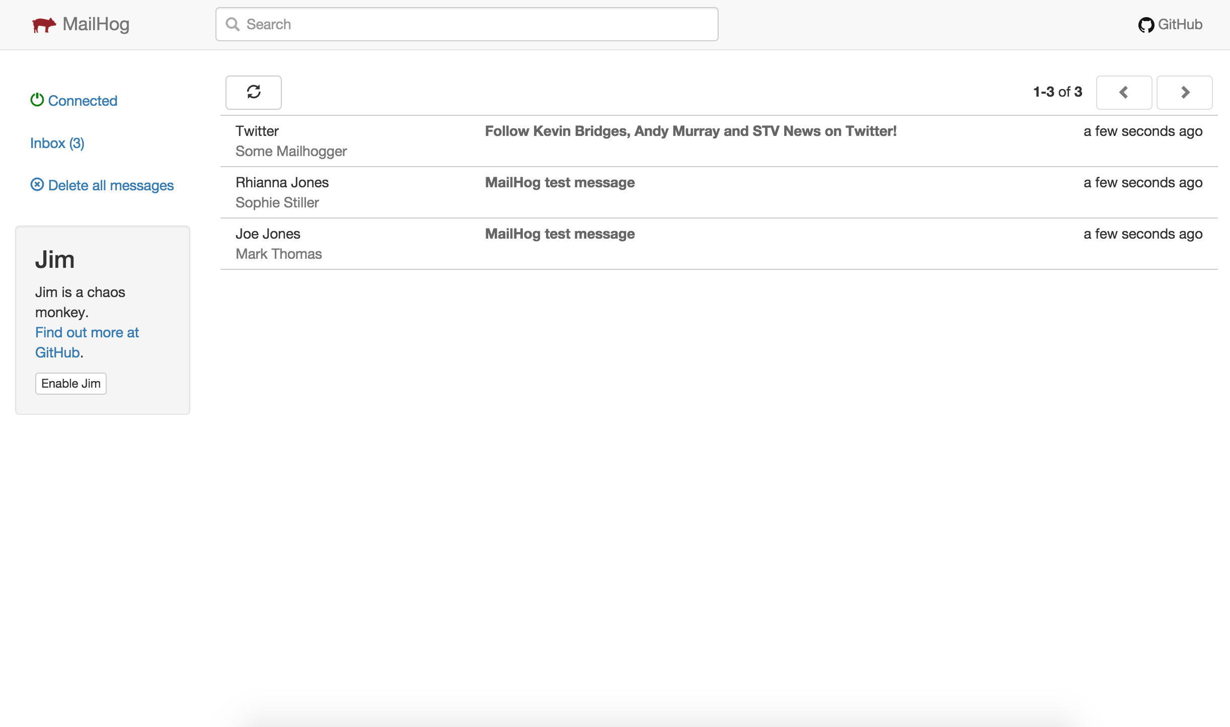 Mailhog: test smtp e server mail