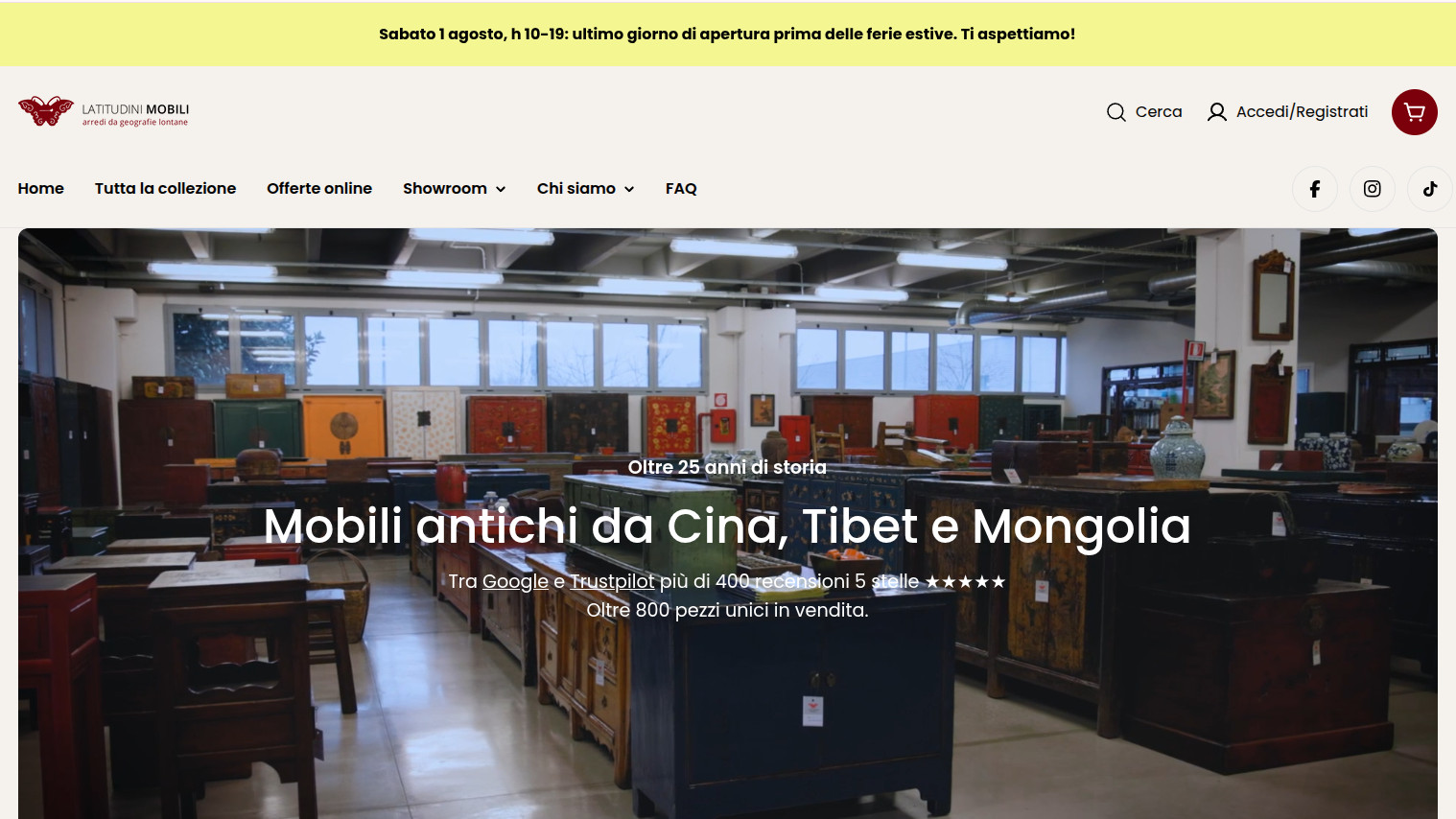 E-commerce Shopify di Latitudini Mobili