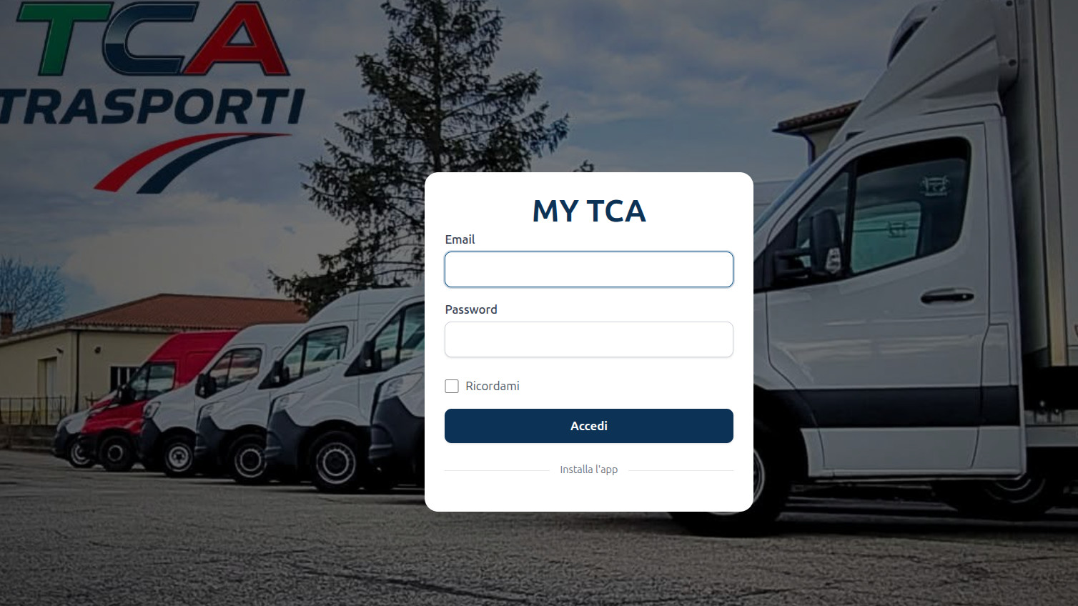 Custom app per TCA Trasporti